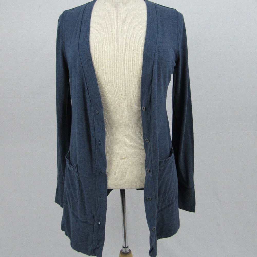 Merona navy blue button up cardigan